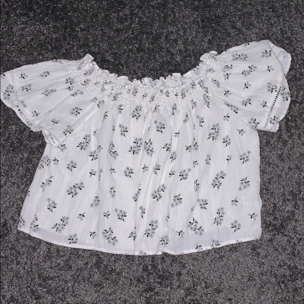 Off the shoulder cropped top